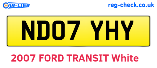 ND07YHY are the vehicle registration plates.
