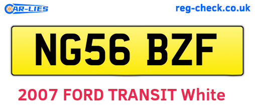 NG56BZF are the vehicle registration plates.