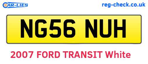 NG56NUH are the vehicle registration plates.