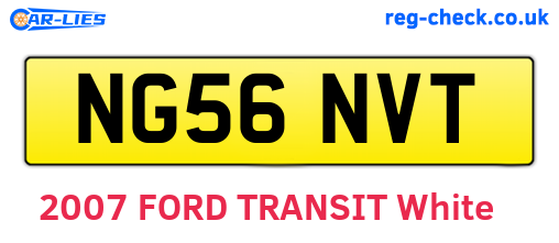 NG56NVT are the vehicle registration plates.