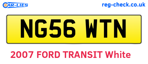 NG56WTN are the vehicle registration plates.