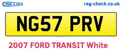 NG57PRV are the vehicle registration plates.