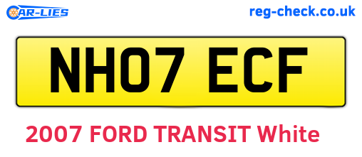 NH07ECF are the vehicle registration plates.