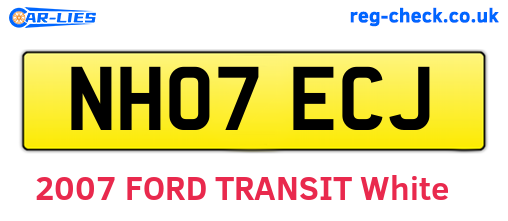 NH07ECJ are the vehicle registration plates.