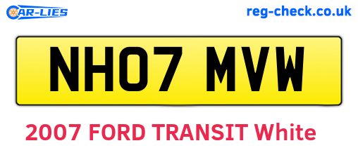 NH07MVW are the vehicle registration plates.