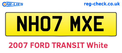 NH07MXE are the vehicle registration plates.