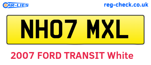 NH07MXL are the vehicle registration plates.
