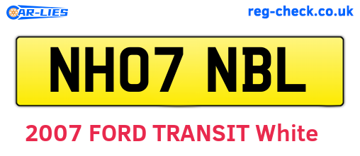 NH07NBL are the vehicle registration plates.