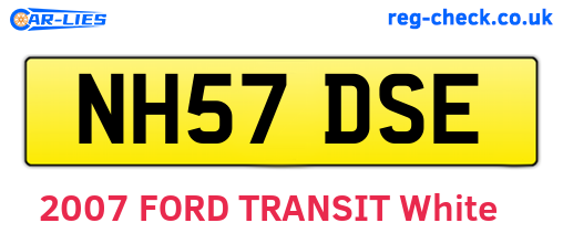 NH57DSE are the vehicle registration plates.