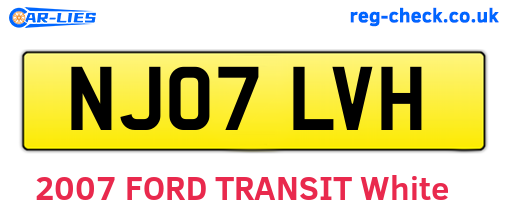 NJ07LVH are the vehicle registration plates.