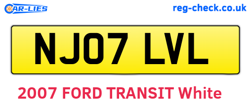 NJ07LVL are the vehicle registration plates.
