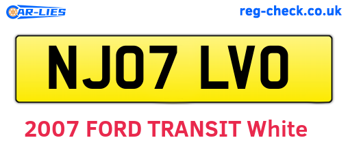 NJ07LVO are the vehicle registration plates.