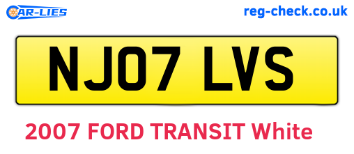 NJ07LVS are the vehicle registration plates.