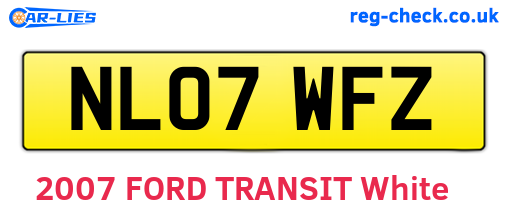 NL07WFZ are the vehicle registration plates.