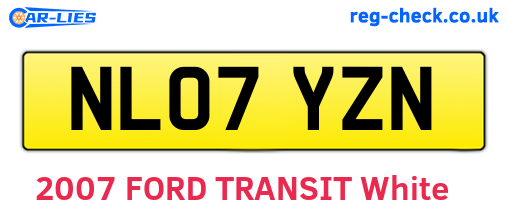 NL07YZN are the vehicle registration plates.