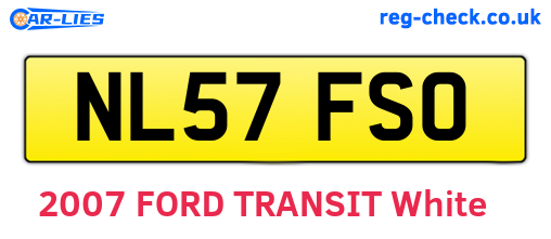 NL57FSO are the vehicle registration plates.