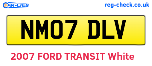 NM07DLV are the vehicle registration plates.