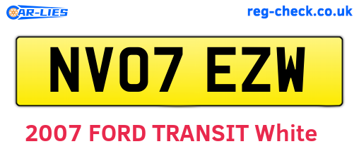 NV07EZW are the vehicle registration plates.
