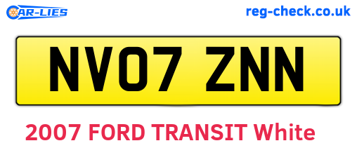 NV07ZNN are the vehicle registration plates.