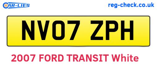 NV07ZPH are the vehicle registration plates.