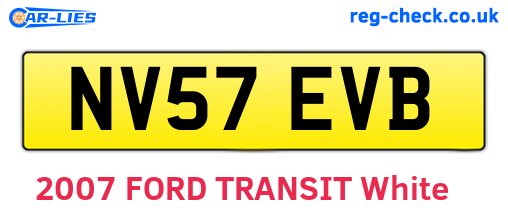 NV57EVB are the vehicle registration plates.