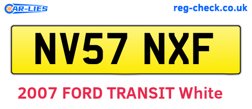 NV57NXF are the vehicle registration plates.