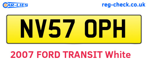 NV57OPH are the vehicle registration plates.