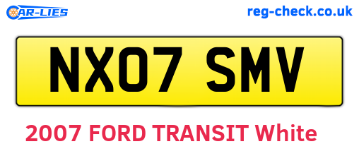 NX07SMV are the vehicle registration plates.