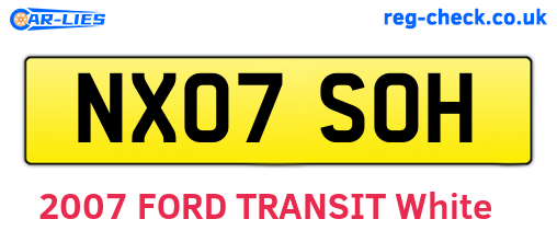 NX07SOH are the vehicle registration plates.