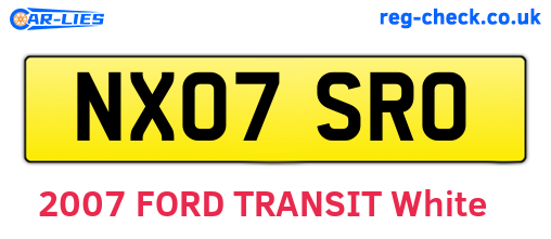 NX07SRO are the vehicle registration plates.