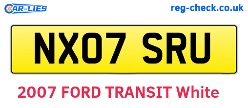 NX07SRU are the vehicle registration plates.