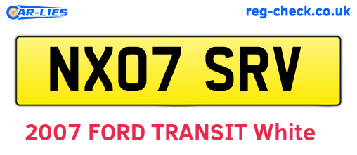 NX07SRV are the vehicle registration plates.