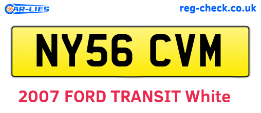 NY56CVM are the vehicle registration plates.