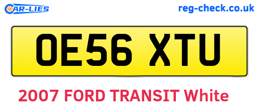 OE56XTU are the vehicle registration plates.