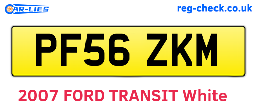PF56ZKM are the vehicle registration plates.