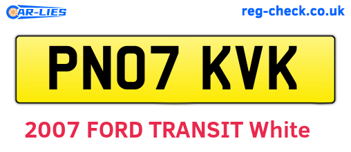 PN07KVK are the vehicle registration plates.