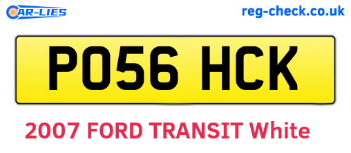 PO56HCK are the vehicle registration plates.