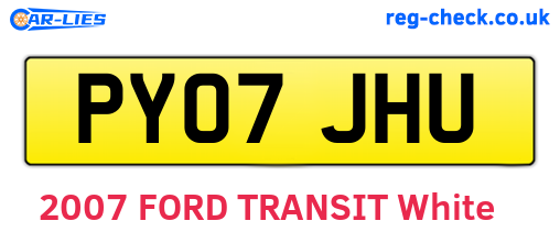 PY07JHU are the vehicle registration plates.