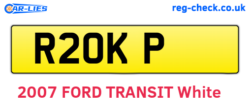 R2OKP are the vehicle registration plates.