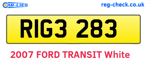 RIG3283 are the vehicle registration plates.