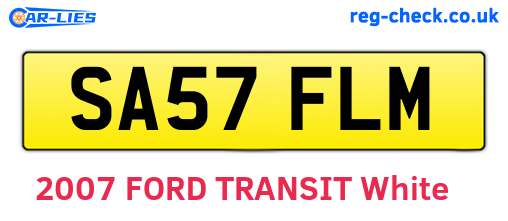 SA57FLM are the vehicle registration plates.