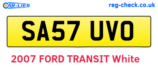 SA57UVO are the vehicle registration plates.