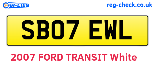 SB07EWL are the vehicle registration plates.