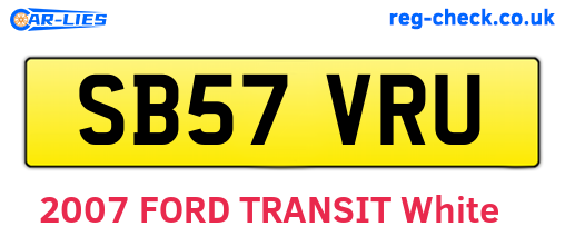 SB57VRU are the vehicle registration plates.