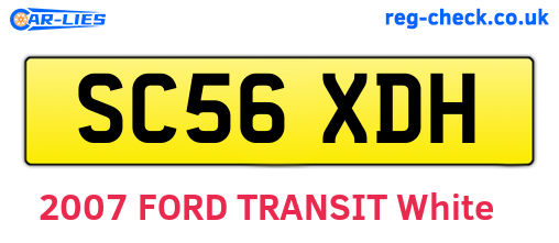 SC56XDH are the vehicle registration plates.