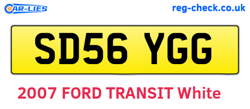 SD56YGG are the vehicle registration plates.