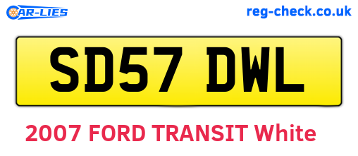 SD57DWL are the vehicle registration plates.