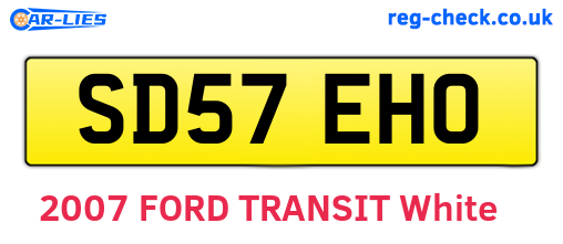 SD57EHO are the vehicle registration plates.