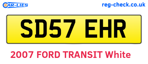 SD57EHR are the vehicle registration plates.