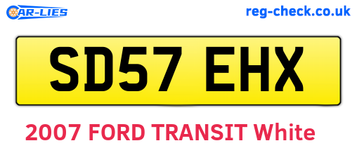 SD57EHX are the vehicle registration plates.